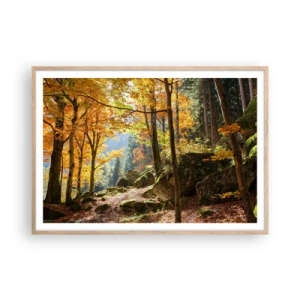 Plakát v rámu světlý dub - Čas na odpočinek - 100x70 cm