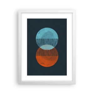 Plakát v bílém rámu - Astronomická fantazie - 30x40 cm