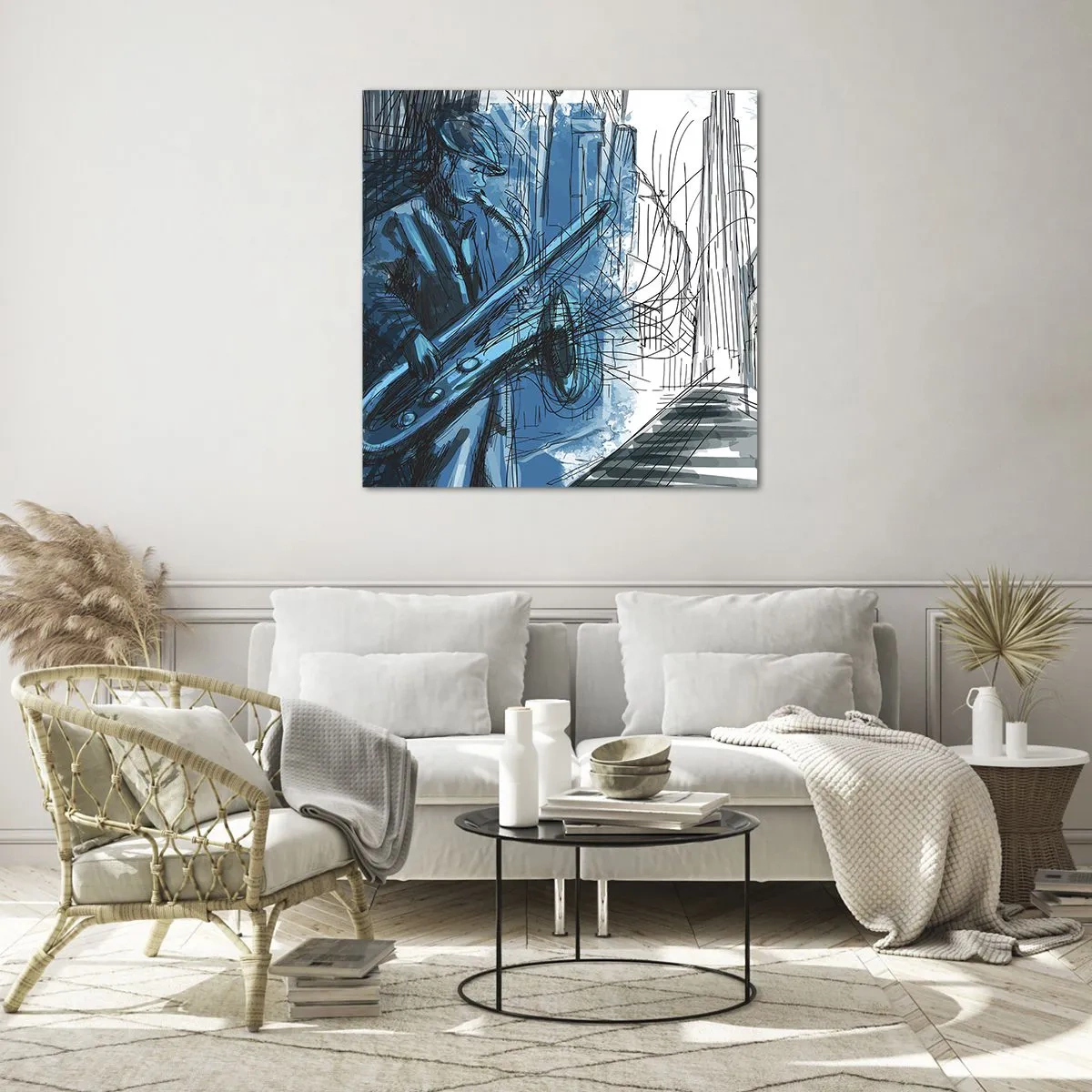 Obraz na skle - Městská rapsodie - 70x70 cm