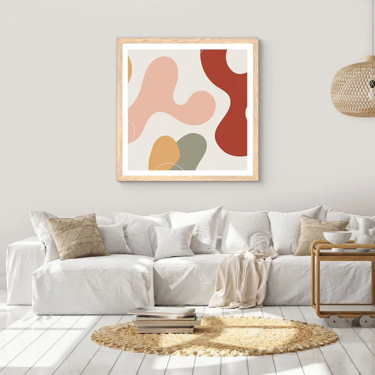 Plakát v rámu světlý dub - Klikyháky - 50x50 cm