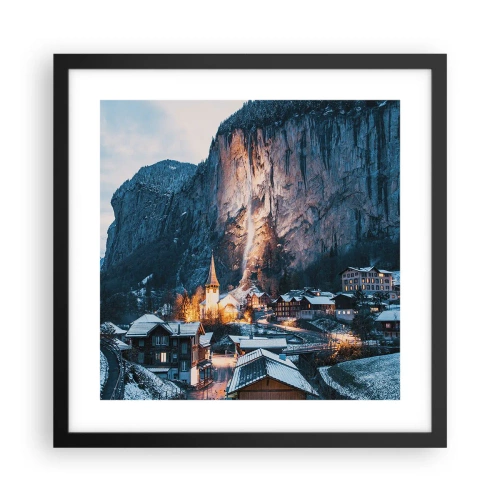 Plakát v černém rámu - Světlý duch zimy - 40x40 cm
