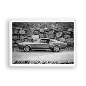 Plakát v bílém rámu - Legenda 60. let - 100x70 cm