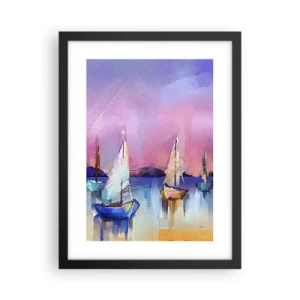 Plakát v černém rámu - Směr: široké vody - 30x40 cm