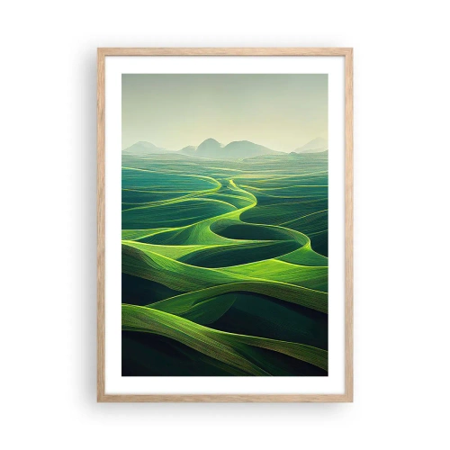 Plakát v rámu světlý dub - V zelených údolích - 50x70 cm