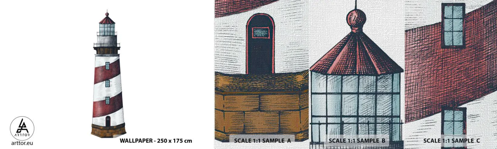 Vzor Fototapety Premium Canvas - Vždy na stráži - Maják, Námořní, Pobřeží - 100x30 cm