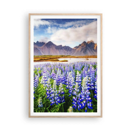 Plakát v rámu světlý dub - Síla a přísnost vedle mírnosti - 70x100 cm