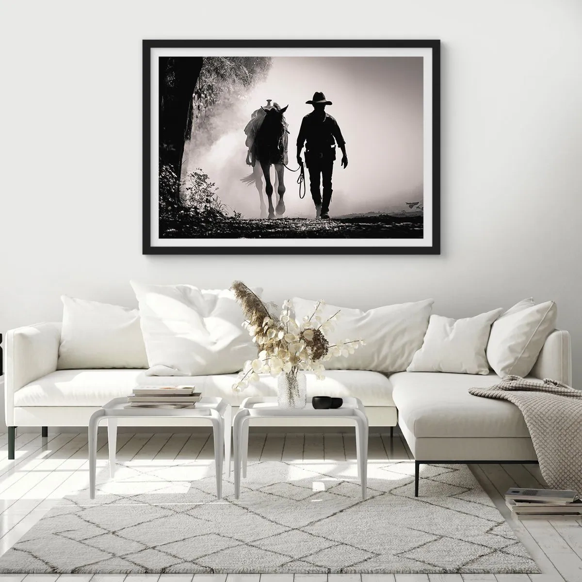 Plakát v černém rámu - Texaské ráno - 100x70 cm