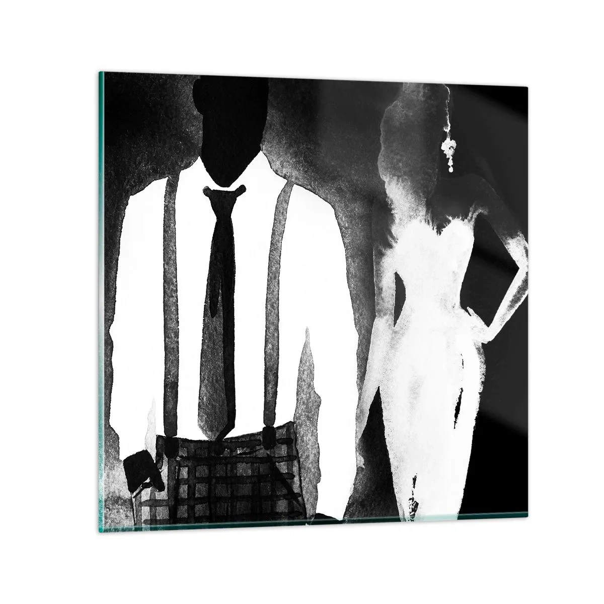 Obraz na skle - Ve stylu noir - 40x40 cm