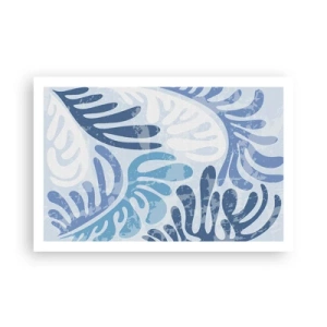 Plakát - Modré kapradí - 91x61 cm