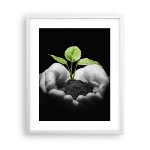 Plakát v bílém rámu - Miluji přírodu, chráním ji - 40x50 cm