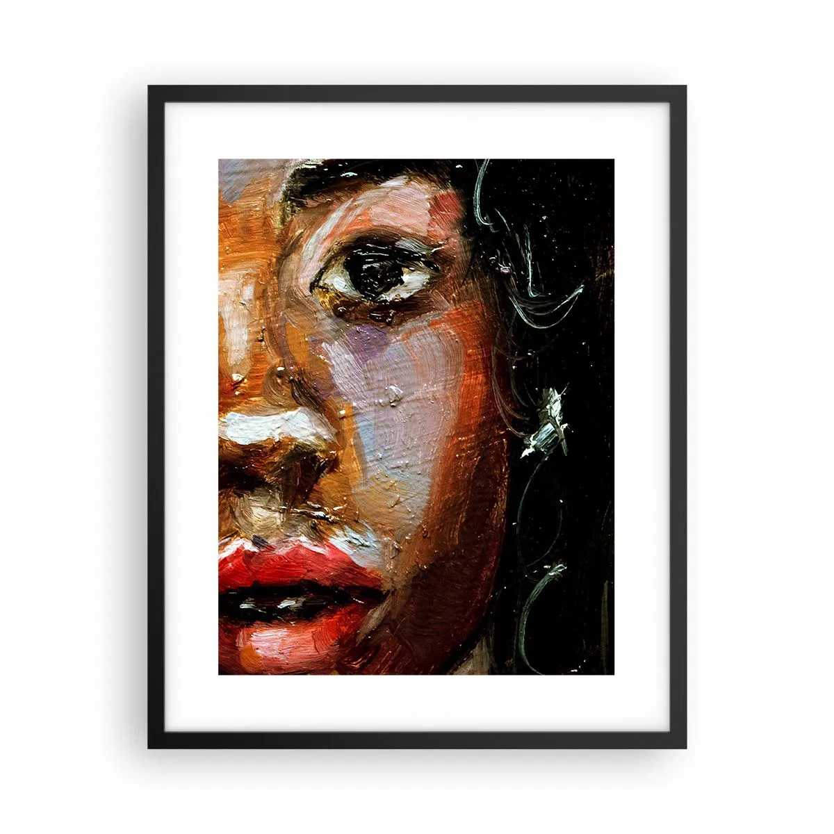 Plakát v černém rámu - Černá a jas - 40x50 cm