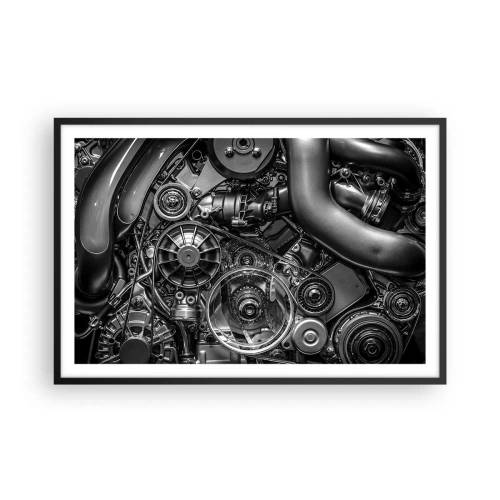 Plakát v černém rámu - Poezie mechaniky - 91x61 cm