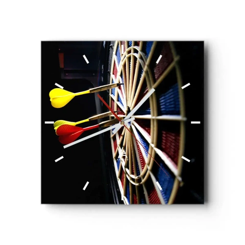 Nástěnné hodiny - Přesný zásah - 30x30 cm