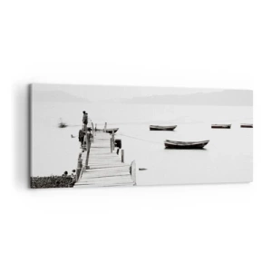Obraz na plátně - U tiché a čisté vody - 100x40 cm