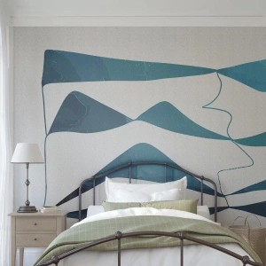 Fototapeta Premium Sand - Abstrakce: tyrkysový vztah - Minimalismus, Elementy, Abstrakce - 350x256 cm