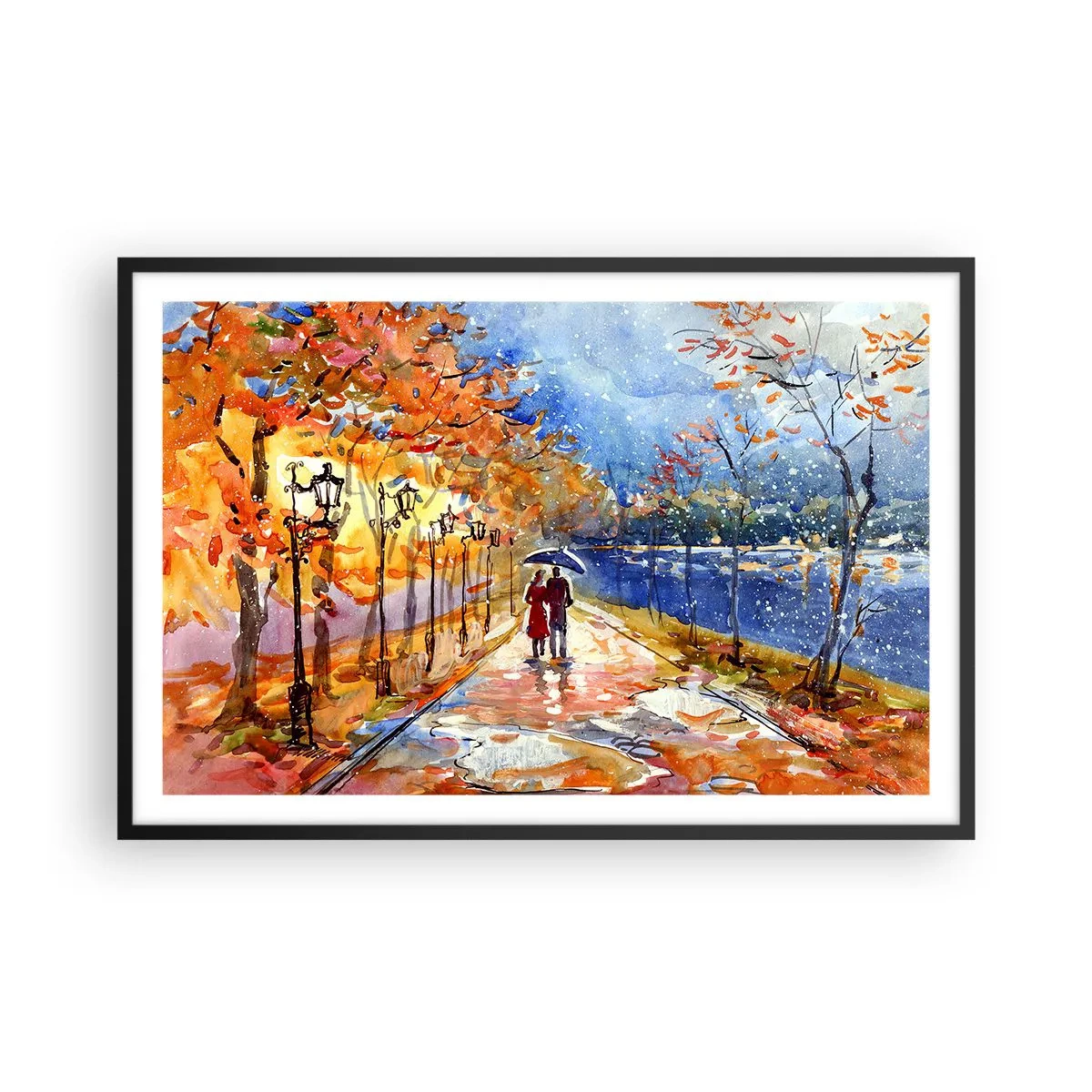 Plakát v černém rámu - Společně k hranici času - 91x61 cm