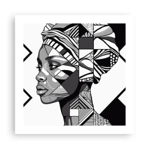 Plakát - Etnický portrét - 50x50 cm