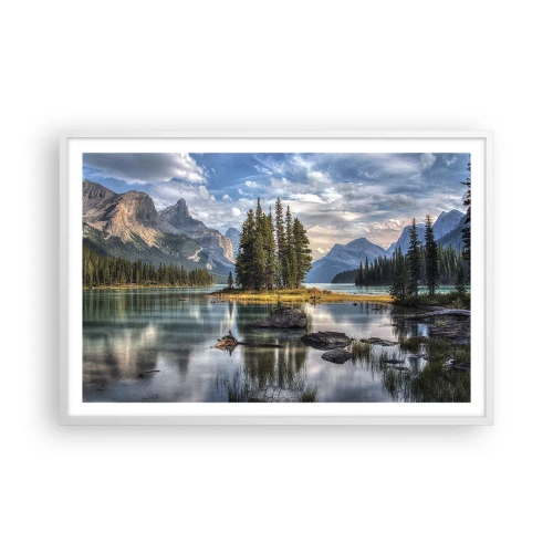 Plakát v bílém rámu - U velké a čisté vody… - 91x61 cm