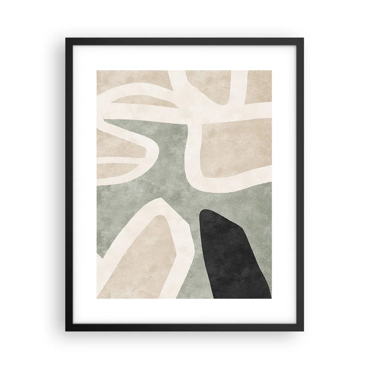 Plakát v černém rámu - Kompozice s černým motivem - 40x50 cm