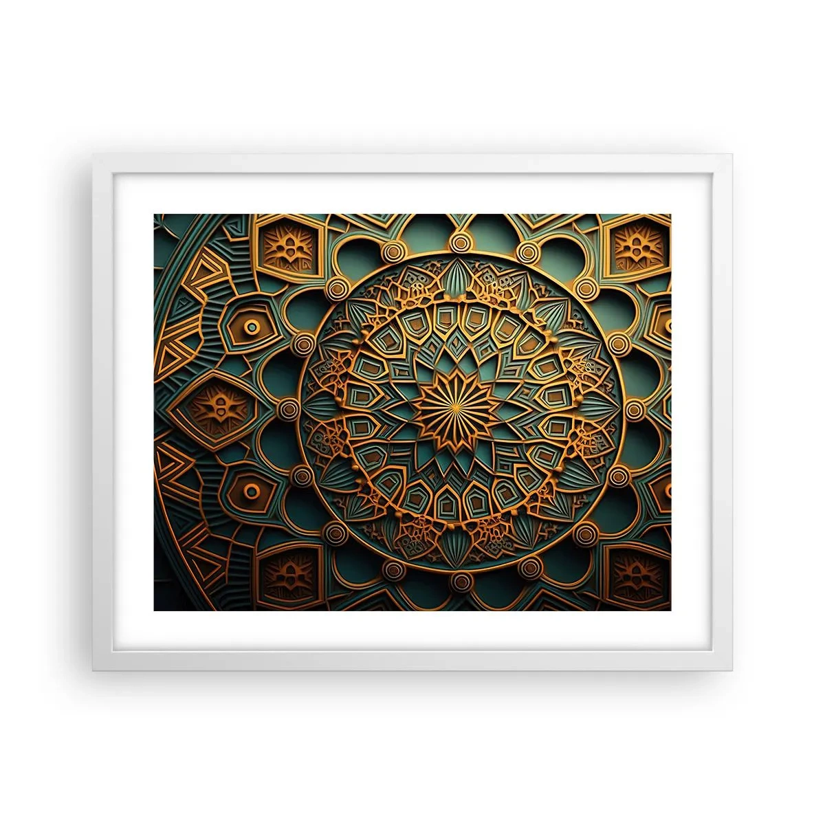 Plakát v bílém rámu - V arabském stylu - 50x40 cm