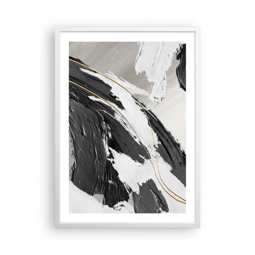 Plakát v bílém rámu - Velkorysá abstrakce - 50x70 cm