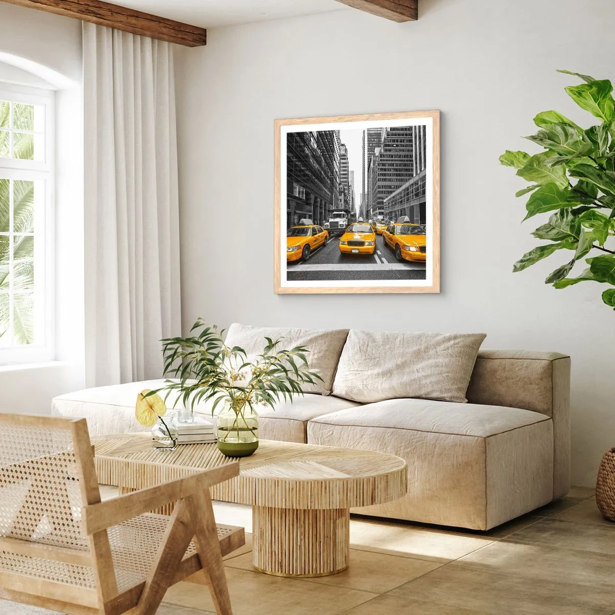 Plakát v rámu světlý dub - To my barvíme město - 30x30 cm