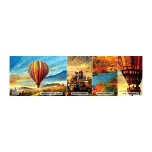 Vzor Fototapety Samolepicí Deluxe Sticker - V tichu je toho vidět víc - Balón, Krajina, Příroda - 100x30 cm