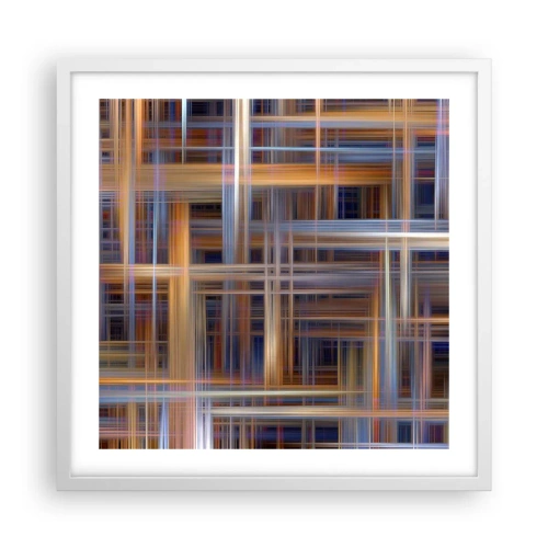 Plakát v bílém rámu - Utkané ze světla - 50x50 cm