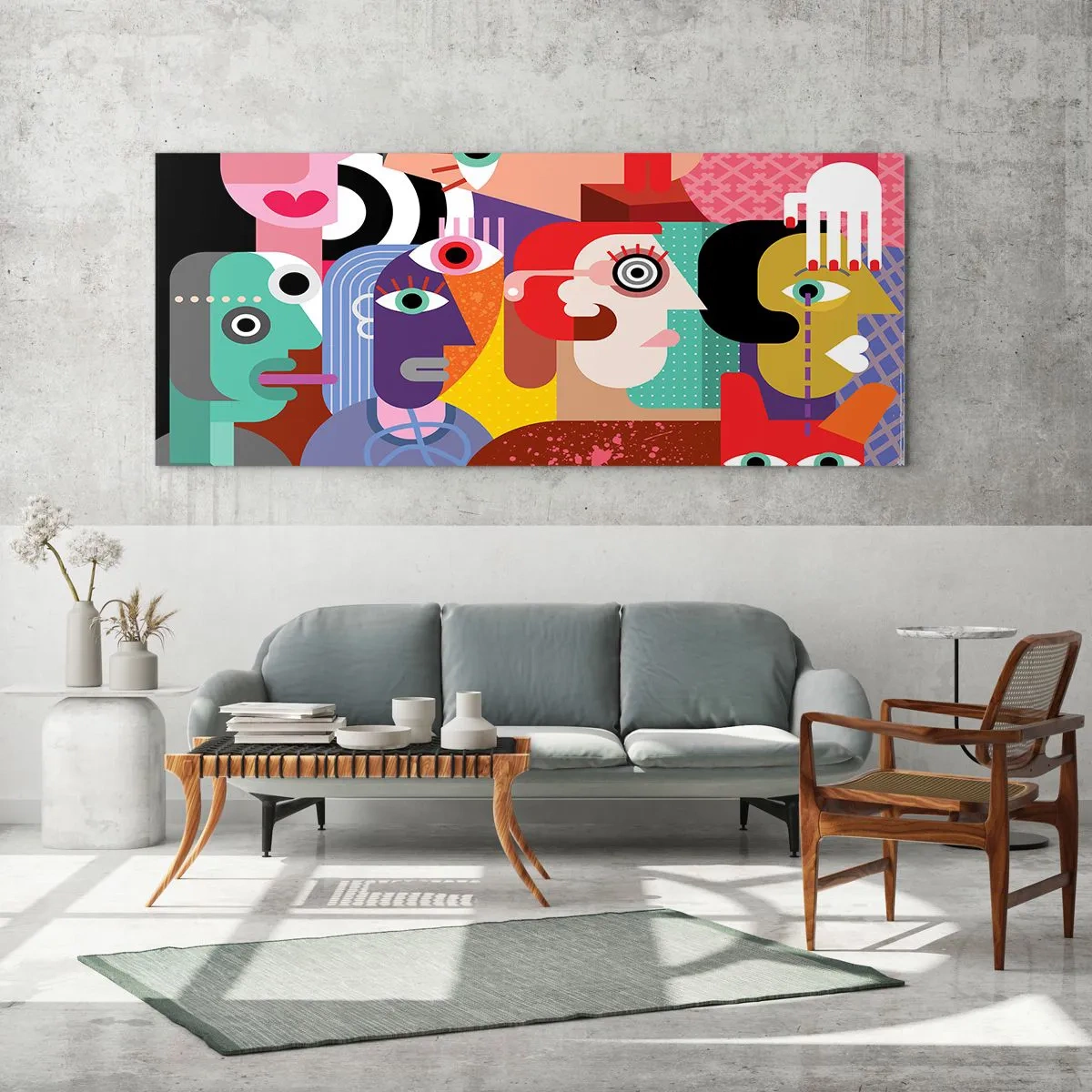 Obraz na skle - My od pána Picassa - 120x50 cm