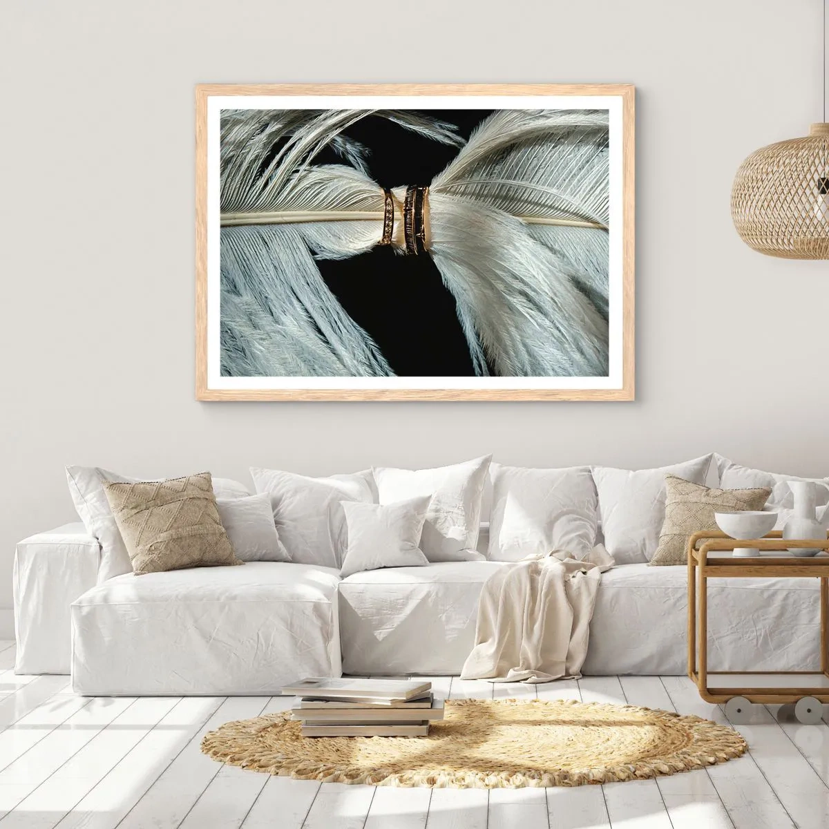 Plakát v rámu světlý dub - …a neopustím tě…. - 100x70 cm