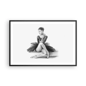 Plakát v černém rámu - Okouzlená tancem - 91x61 cm