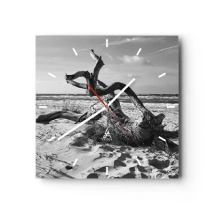 Nástěnné hodiny - Mořská socha - 30x30 cm