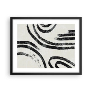 Plakát v černém rámu - Napůl zastavený - 50x40 cm