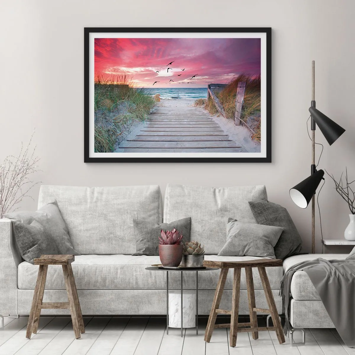 Plakát v černém rámu - Baltská imprese - 70x50 cm