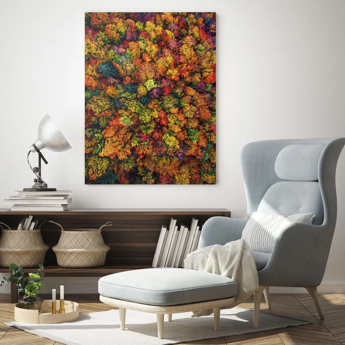 Obraz na skle - Kytice podzimních stromů - 50x70 cm