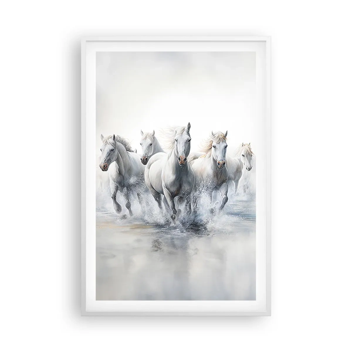 Plakát v bílém rámu - Bílá magie - 61x91 cm