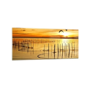 Obraz na skle - Na rybolovu - 120x50 cm