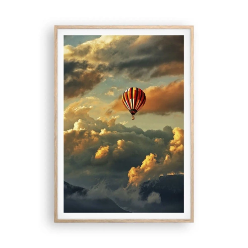 Plakát v rámu světlý dub - Letím, protože chci - 70x100 cm