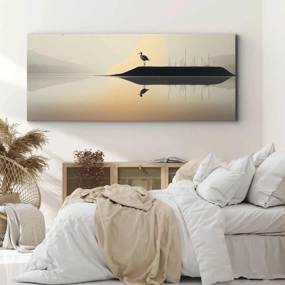 Obraz na plátně - Pán na jezeře - 100x40 cm