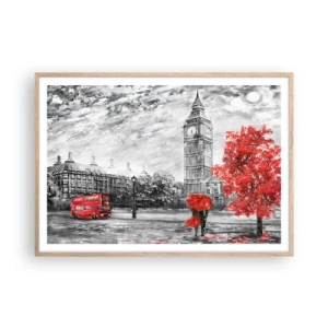 Plakát v rámu světlý dub - Vzrušující den - 100x70 cm