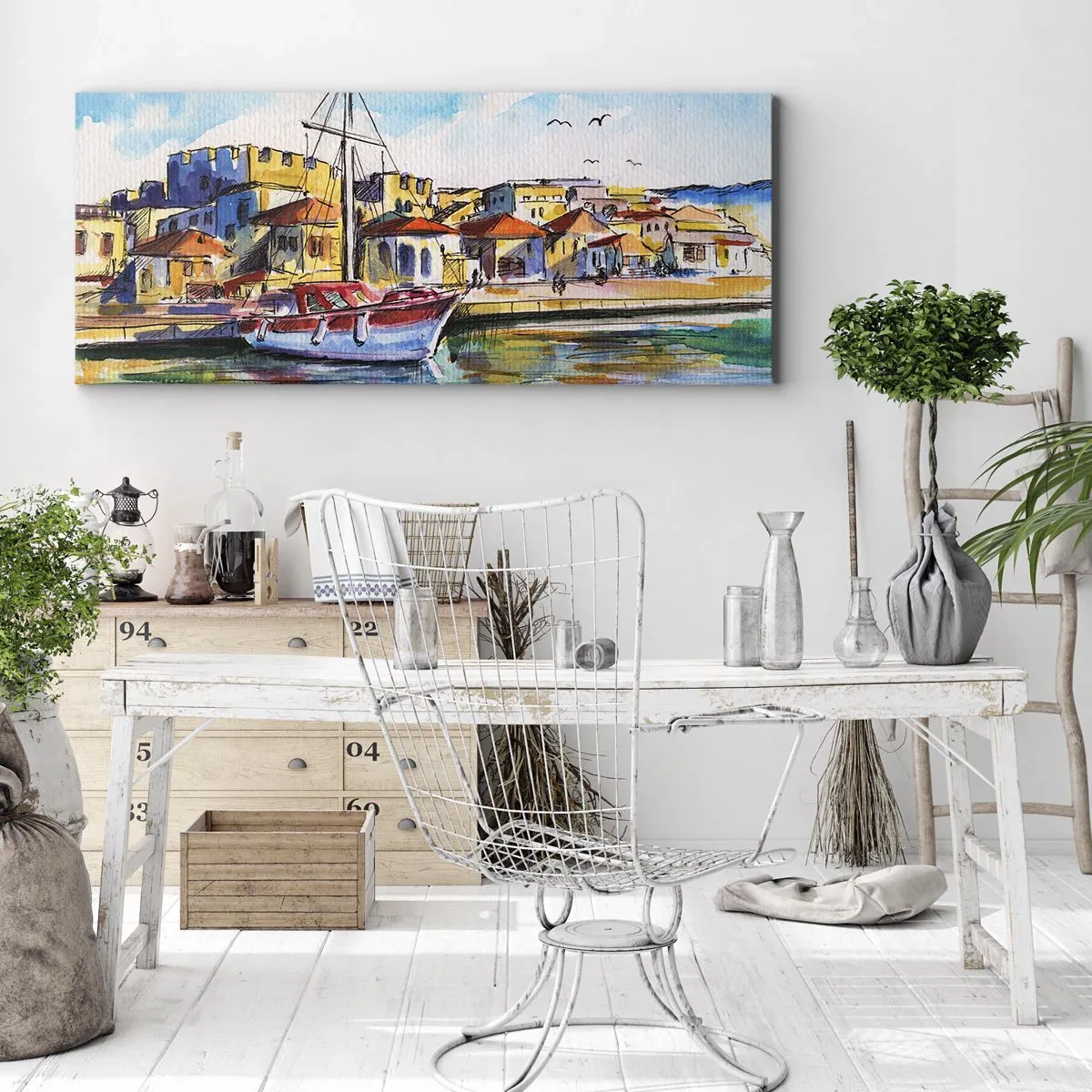 Obraz na plátně - Duhové odpoledne - 140x50 cm