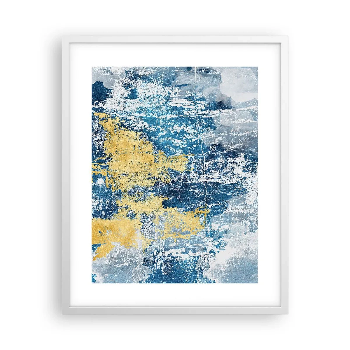 Plakát v bílém rámu - Abstrakce s dobrou náladou - 40x50 cm