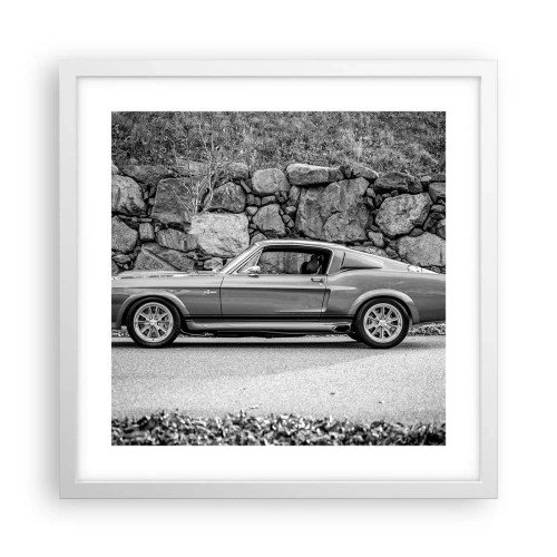 Plakát v bílém rámu - Legenda 60. let - 40x40 cm