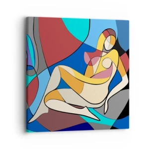 Obraz na plátně - Kubistický akt - 30x30 cm