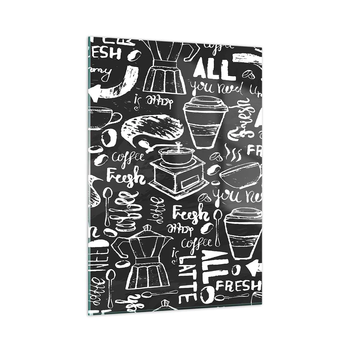 Obraz na skle - All you need is… - 50x70 cm