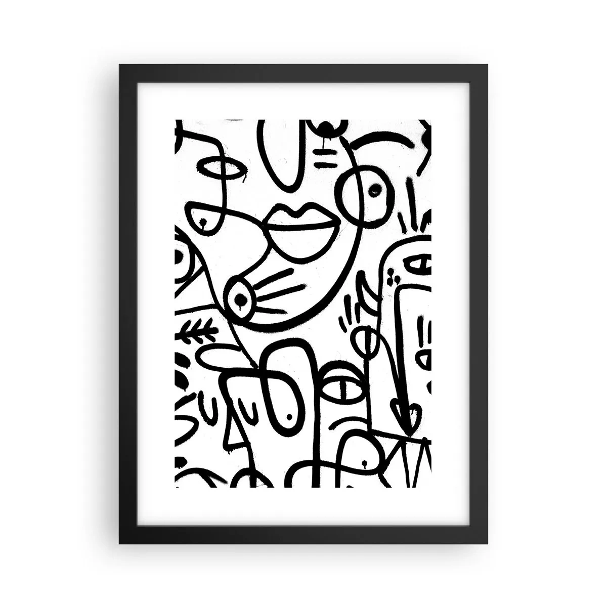 Plakát v černém rámu - Tváře a přeludy - 30x40 cm