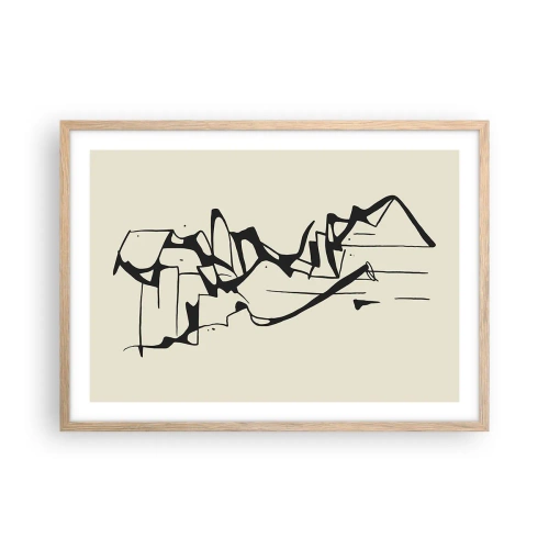 Plakát v rámu světlý dub - Možná krajina - 70x50 cm