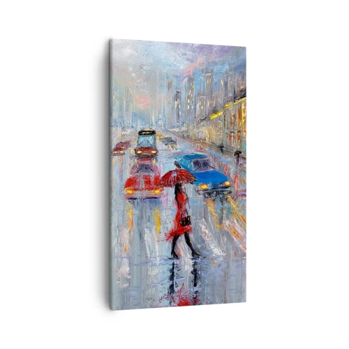 Obraz na plátně - Deštivé odpoledne ve městě - 45x80 cm
