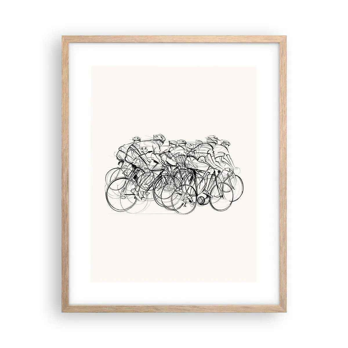 Plakát v rámu světlý dub - Společně v týmu - 40x50 cm