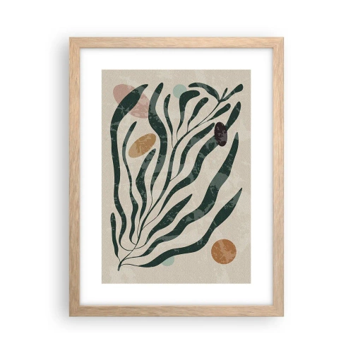 Plakát v rámu světlý dub - Uprostřed zeleně - 30x40 cm